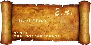 Erhard Alida névjegykártya